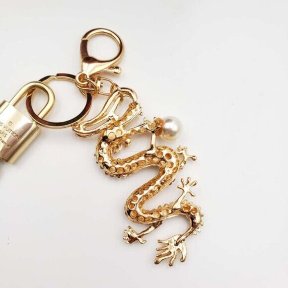 100% Auth Louis Vuitton Lock & Key with unbranded Bagcharm, Keycharm, Keychain - Picture 6 of 9
